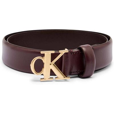 Calvin Klein Skórzany pasek brązowy 105 Calvin Klein Skórzany pasek brązowy 105