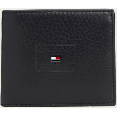 Tommy Hilfiger Skórzany portfel CASUAL FLAG czarny OS Tommy Hilfiger Skórzany portfel CASUAL FLAG czarny OS