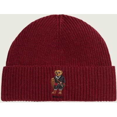 Polo Ralph Lauren Czapka HOLDAY z dodatkiem wełny bordowy OS Polo Ralph Lauren Czapka HOLDAY z dodatkiem wełny bordowy OS
