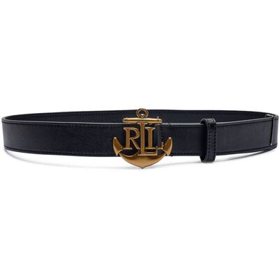 Polo Ralph Lauren LAUREN RALPH LAUREN Skórzany pasek czarny L Polo Ralph Lauren LAUREN RALPH LAUREN Skórzany pasek czarny L