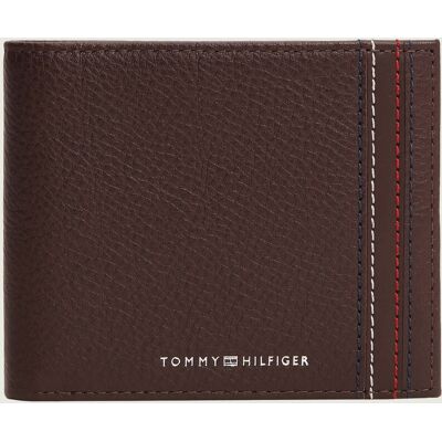 Tommy Hilfiger Skórzany portfel brązowy OS Tommy Hilfiger Skórzany portfel brązowy OS