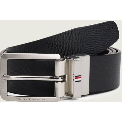 Tommy Hilfiger Skórzany dwustronny pasek BUSINESS czarny 95 Tommy Hilfiger Skórzany dwustronny pasek BUSINESS czarny 95