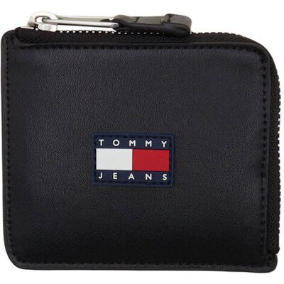 Tommy Jeans Skórzane etui na karty czarny OS Tommy Jeans Skórzane etui na karty czarny OS