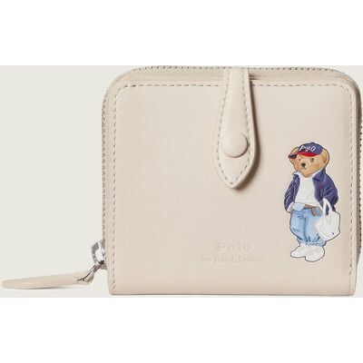 Polo Ralph Lauren Skórzany portfel kremowy OS Polo Ralph Lauren Skórzany portfel kremowy OS