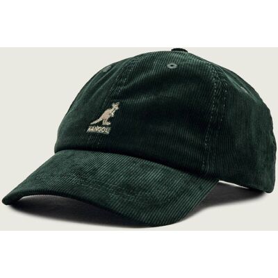 KANGOL Bejsbolówka sztruks butelkowa zieleń OS KANGOL Bejsbolówka sztruks butelkowa zieleń OS