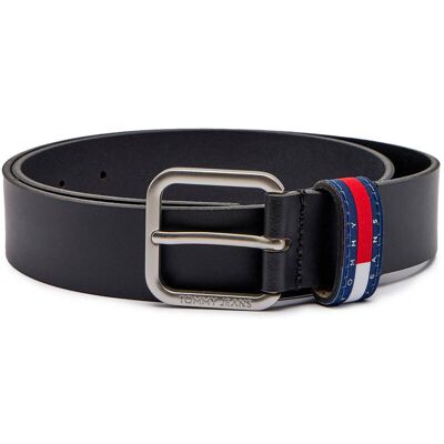Tommy Jeans Skórzany pasek Ryan czarny 105 Tommy Jeans Skórzany pasek Ryan czarny 105