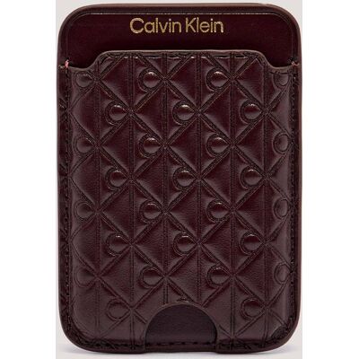 Calvin Klein Skórzane etui na karty brązowy OS Calvin Klein Skórzane etui na karty brązowy OS