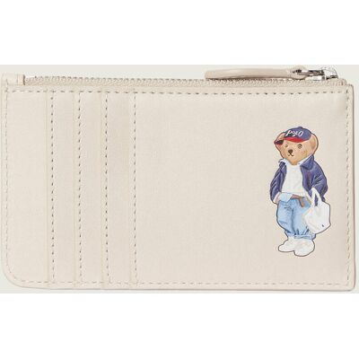 Polo Ralph Lauren Skórzane etui na karty kremowy OS Polo Ralph Lauren Skórzane etui na karty kremowy OS