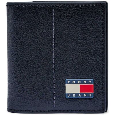 Tommy Jeans Skórzany portfel TJM HERITAGE granatowy OS Tommy Jeans Skórzany portfel TJM HERITAGE granatowy OS