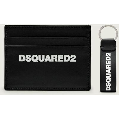 Dsquared2 Skórzane etui na karty czarny OS Dsquared2 Skórzane etui na karty czarny OS