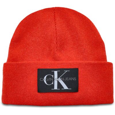 Calvin Klein Jeans Czapka z dodatkiem wełny i kaszmiru pomarańczowy OS Calvin Klein Jeans Czapka z dodatkiem wełny i kaszmiru pomarańczowy OS
