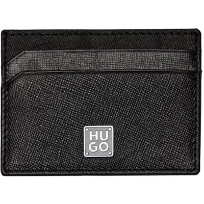 HUGO Skórzane etui na karty Hugo STK GB CardKeyr 50523726 czarny OS HUGO Skórzane etui na karty Hugo STK GB CardKeyr 50523726 czarny OS