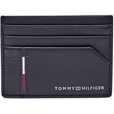 Tommy Hilfiger Skórzane etui na karty granatowy OS Tommy Hilfiger Skórzane etui na karty granatowy OS