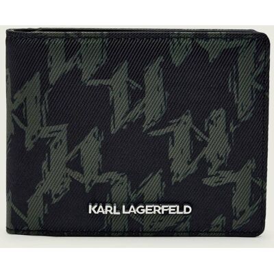 Karl Lagerfeld Portfel k/monogram czarny OS Karl Lagerfeld Portfel k/monogram czarny OS