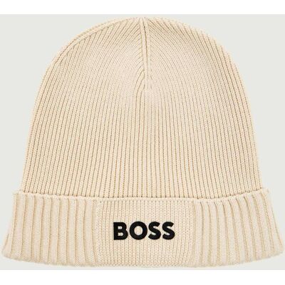 Boss GREEN Czapka Asic_Beanie-X z dodatkiem wełny beżowy OS Boss GREEN Czapka Asic_Beanie-X z dodatkiem wełny beżowy OS
