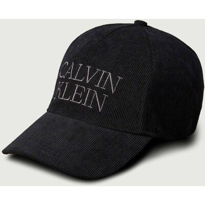 Calvin Klein Bejsbolówka sztruks czarny OS Calvin Klein Bejsbolówka sztruks czarny OS