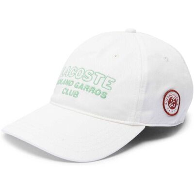 Bejsbolówka Lacoste x Roland Garros biały M Bejsbolówka Lacoste x Roland Garros biały M