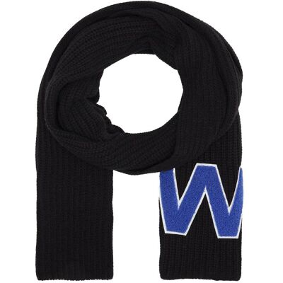 Weekend MaxMara Wełniany szal czarny OS Weekend MaxMara Wełniany szal czarny OS