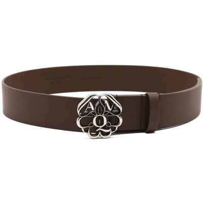 Alexander McQueen Skórzany pasek brązowy 85 Alexander McQueen Skórzany pasek brązowy 85