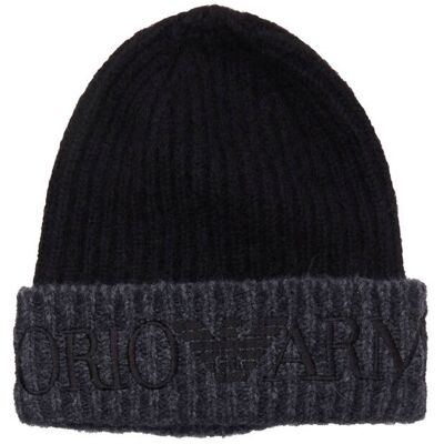 Giorgio Armani Emporio Armani Czapka z dodatkiem wełny czarny S/M Giorgio Armani Emporio Armani Czapka z dodatkiem wełny czarny S/M