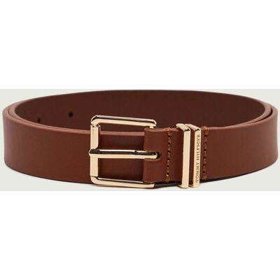 Tommy Hilfiger Skórzany pasek TH Square brązowy 80 Tommy Hilfiger Skórzany pasek TH Square brązowy 80
