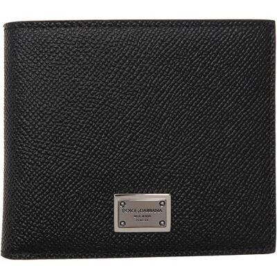 Dolce & Gabbana Skórzany portfel czarny OS Dolce & Gabbana Skórzany portfel czarny OS