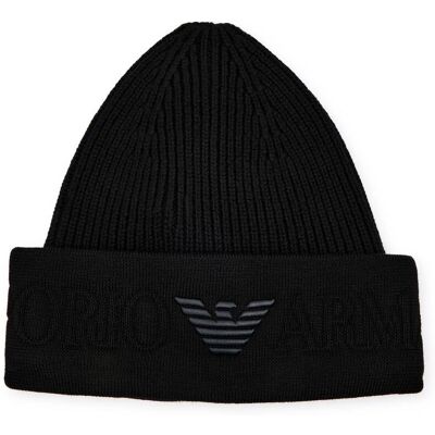 Giorgio Armani Emporio Armani Wełniana czapka czarny S Giorgio Armani Emporio Armani Wełniana czapka czarny S