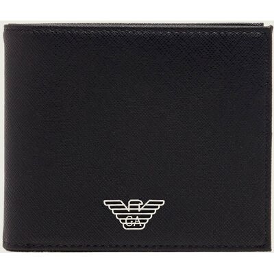 Giorgio Armani Emporio Armani Portfel BI-FOLD czarny OS Giorgio Armani Emporio Armani Portfel BI-FOLD czarny OS