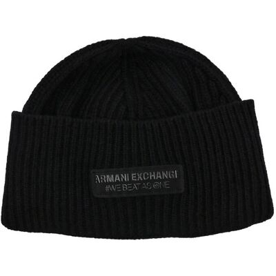 Giorgio Armani Exchange Wełniana czapka czarny OS Giorgio Armani Exchange Wełniana czapka czarny OS