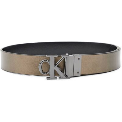 Calvin Klein Jeans Dwustronny pasek z dodatkiem skóry czarny 75 Calvin Klein Jeans Dwustronny pasek z dodatkiem skóry czarny 75