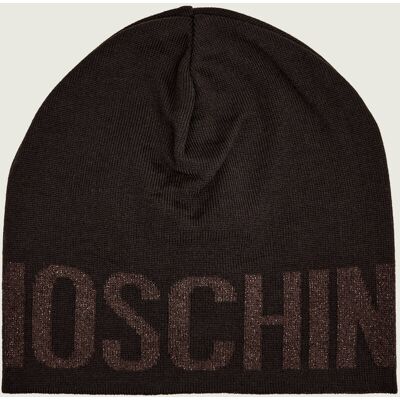 Moschino Wełniana czapka brązowy OS Moschino Wełniana czapka brązowy OS