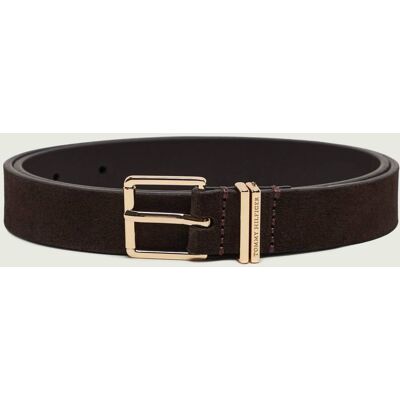 Tommy Hilfiger Pasek TH Square zamsz brązowy 70 Tommy Hilfiger Pasek TH Square zamsz brązowy 70