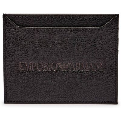 Giorgio Armani Emporio Armani Skórzane etui na karty czarny OS Giorgio Armani Emporio Armani Skórzane etui na karty czarny OS