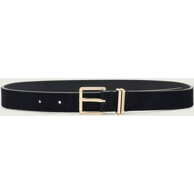 Tommy Hilfiger Pasek zamsz czarny 95 Tommy Hilfiger Pasek zamsz czarny 95