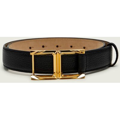 Elisabetta Franchi Skórzany pasek czarny 40 Elisabetta Franchi Skórzany pasek czarny 40