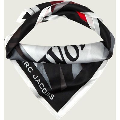 Marc Jacobs Jedwabna chusta Canal czarny OS Marc Jacobs Jedwabna chusta Canal czarny OS