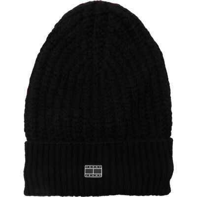 Tommy Jeans Czapka z dodatkiem wełny czarny OS Tommy Jeans Czapka z dodatkiem wełny czarny OS