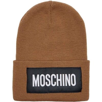 Moschino Czapka z dodatkiem wełny brązowy OS Moschino Czapka z dodatkiem wełny brązowy OS