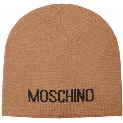 Moschino Czapka z dodatkiem wełny camel OS Moschino Czapka z dodatkiem wełny camel OS