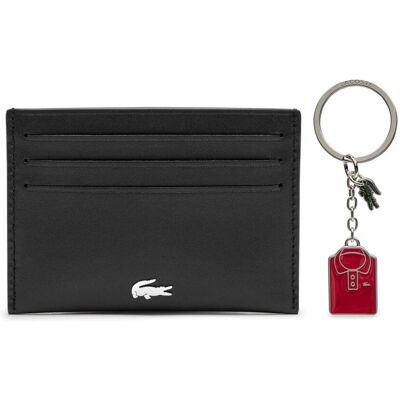 Lacoste Skórzane etui na karty czarny OS Lacoste Skórzane etui na karty czarny OS