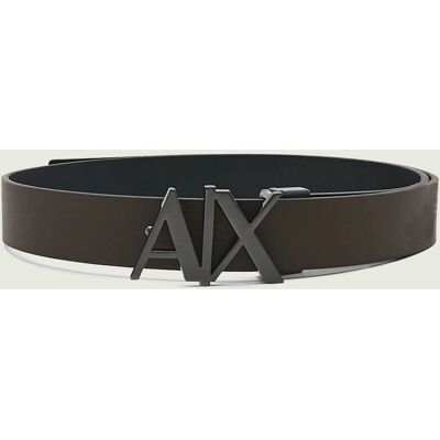 Giorgio Armani Exchange Skórzany dwustronny pasek brązowy 85 Giorgio Armani Exchange Skórzany dwustronny pasek brązowy 85