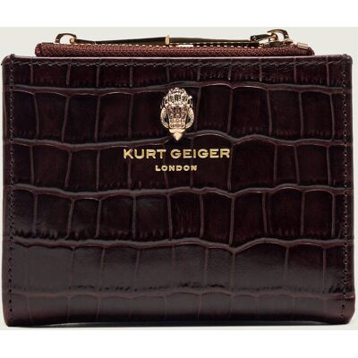 Kurt Geiger Skórzany portfel Mini Purse Shoreditch brązowy OS Kurt Geiger Skórzany portfel Mini Purse Shoreditch brązowy OS