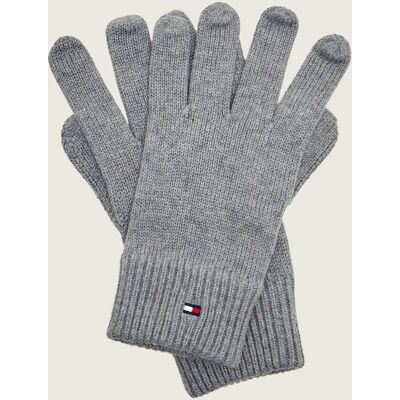 Tommy Hilfiger Rękawiczki Essentials z dodatkiem kaszmiru szary OS Tommy Hilfiger Rękawiczki Essentials z dodatkiem kaszmiru szary OS