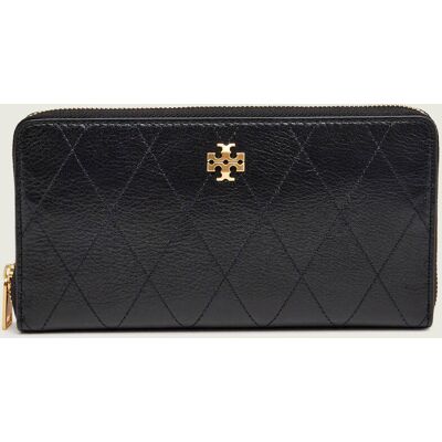 TORY BURCH Skórzany portfel Charlie czarny OS TORY BURCH Skórzany portfel Charlie czarny OS