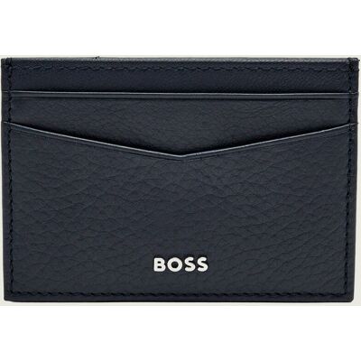 Boss BLACK Skórzane etui na karty New Crosstown_M_Clip granatowy OS Boss BLACK Skórzane etui na karty New Crosstown_M_Clip granatowy OS