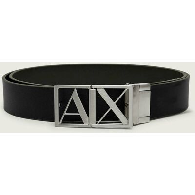 Giorgio Armani Exchange Skórzany dwustronny pasek czarny OS Giorgio Armani Exchange Skórzany dwustronny pasek czarny OS
