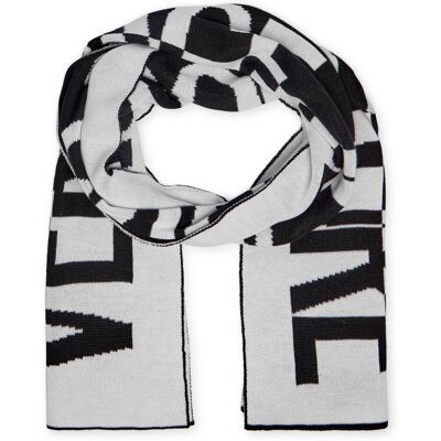 Versace Jeans Couture Szal z dodatkiem wełny czarny OS Versace Jeans Couture Szal z dodatkiem wełny czarny OS