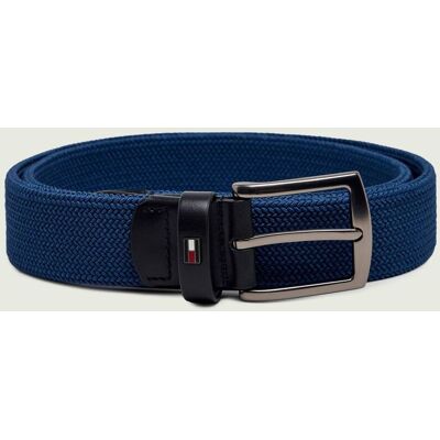 Tommy Hilfiger Pasek Denton z dodatkiem skóry niebieski 95 Tommy Hilfiger Pasek Denton z dodatkiem skóry niebieski 95