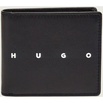 HUGO Skórzany portfel REHX_4cc czarny OS HUGO Skórzany portfel REHX_4cc czarny OS