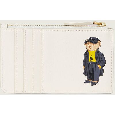 Polo Ralph Lauren Skórzane etui na karty ecru OS Polo Ralph Lauren Skórzane etui na karty ecru OS